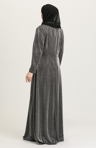 Black Hijab Evening Dress 4272-02