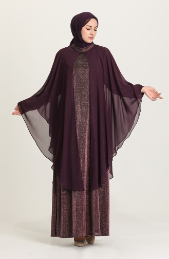 Lila Hijab-Abendkleider 4274-04