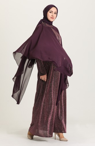 Lila Hijab-Abendkleider 4274-04