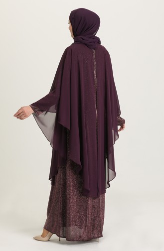 Purple İslamitische Avondjurk 4274-04