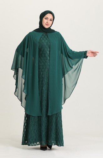 Smaragdgrün Hijab-Abendkleider 4276-03