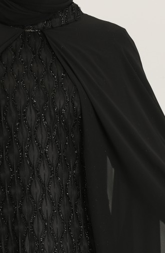 Schwarz Hijab-Abendkleider 4276-04
