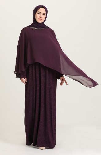 Lila Hijab-Abendkleider 4278-04