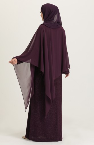 Purple İslamitische Avondjurk 4278-04
