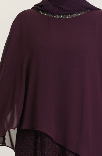 Lila Hijab-Abendkleider 4278-04