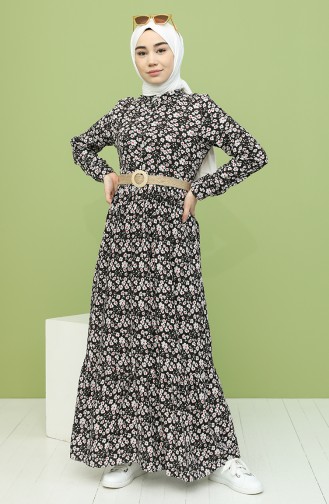 Black Hijab Dress 2159-01
