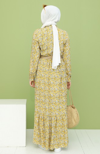 Yellow Hijab Dress 2159-02