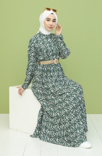 فستان أخضر حشيشي 2159-06