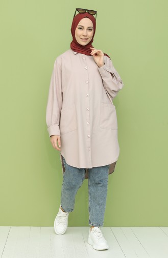 Oversize Cepli Tunik 2533-11 Pudra