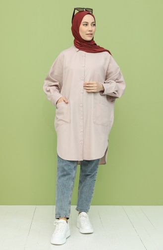 Oversize Cepli Tunik 2533-11 Pudra