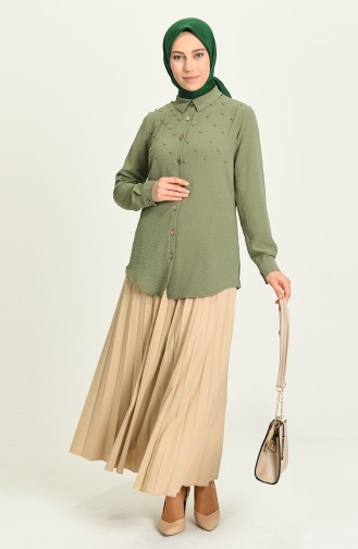 Green Overhemdblouse 1242-06