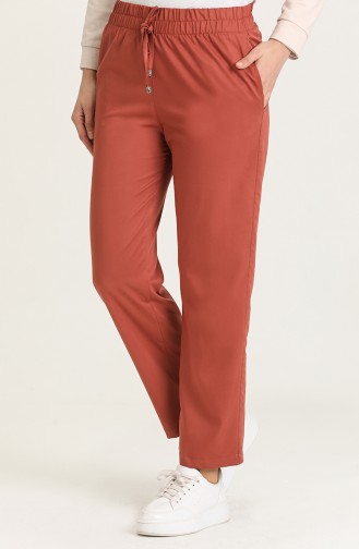 Pantalon Couleur brique 0185-02