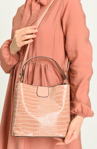 Light Pink Shoulder Bags 14-12