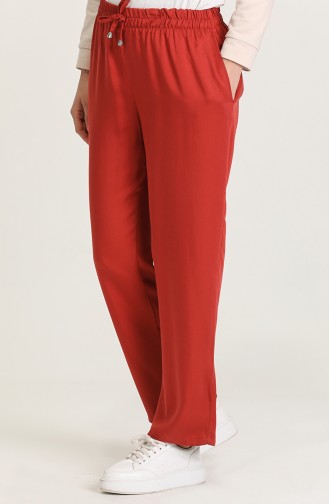 Pantalon Couleur brique 0190-12