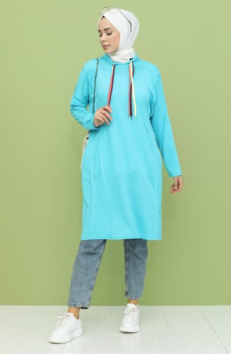 Sweatshirt Turquoise 8130-01