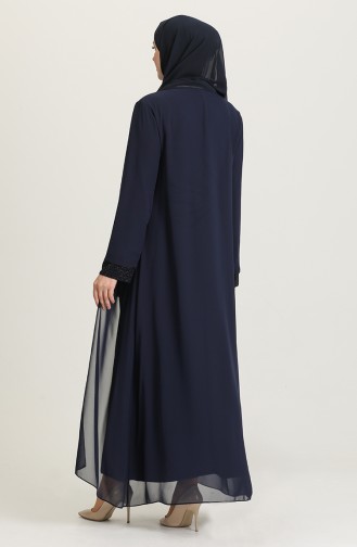 Habillé Hijab Bleu Marine 4264-01