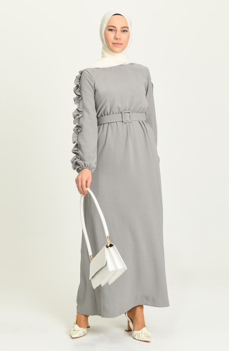 Gray Hijab Dress 0617-03