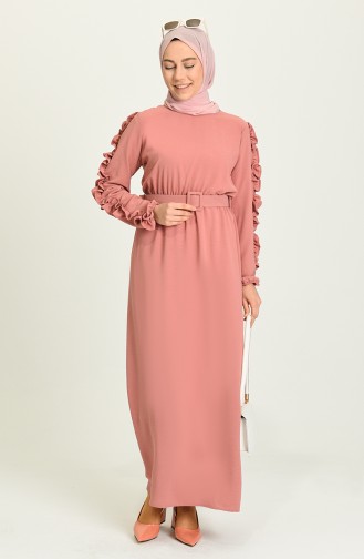 Rosa Hijab Kleider 0617-05