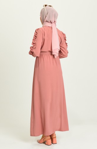 فستان وردي 0617-05