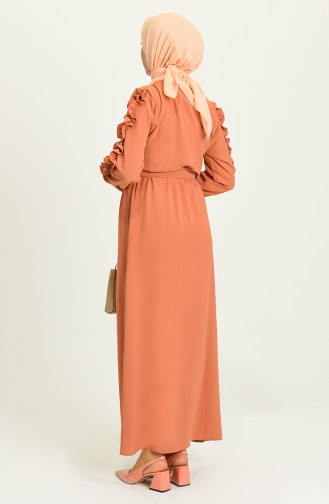 Pale Orange Hijab Dress 0617-04