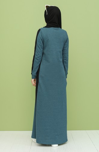 Schwarz Hijab Kleider 3262-12