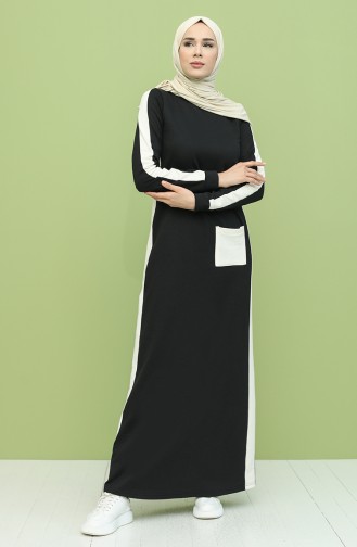 Black Hijab Dress 3262-13