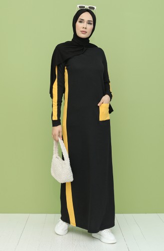 Robe Hijab Jaune 3262-14