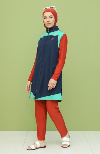 Navy Blue Swimsuit Hijab 7117-01