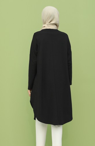 Baskı Desen Tunik 1327-01 Siyah
