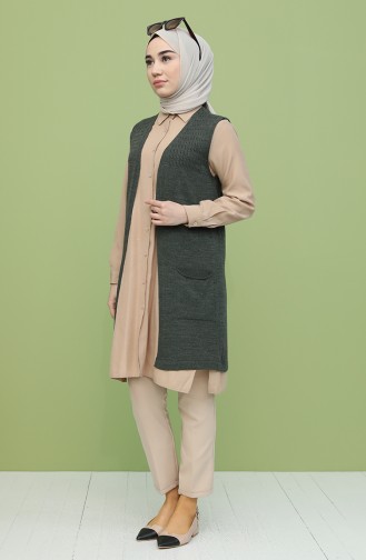 Khaki Gilet 4315-05