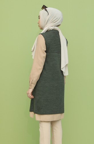 Khaki Strickjacke 4315-05