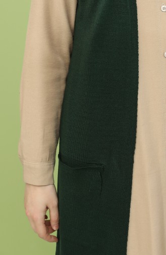 Smaragdgrün Strickjacke 4315-07