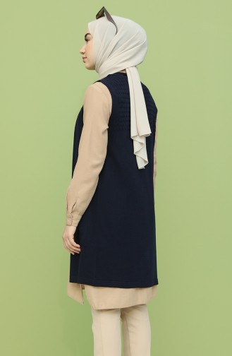 Navy Blue Gilet 4315-08