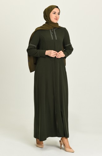 Khaki Abaya 7008-02