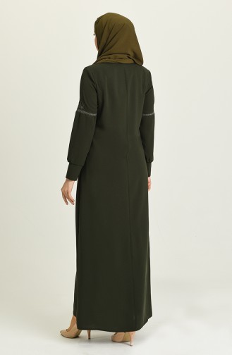 Khaki Abaya 7008-02