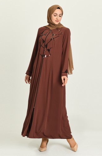 Brick Red Abaya 3011-03