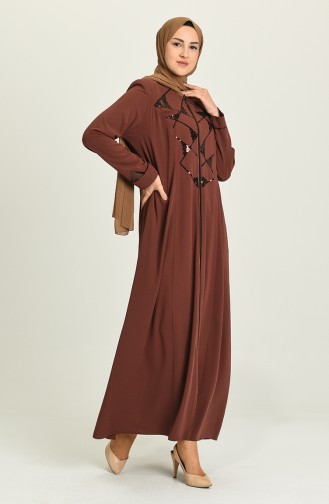 Abayas Couleur brique 3011-03