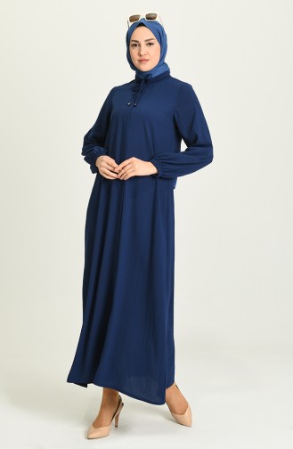 Navy Blue Abaya 0208-02