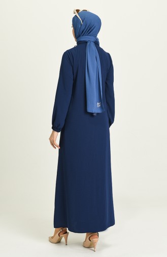 Navy Blue Abaya 0208-02