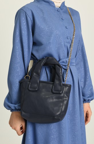 Navy Blue Shoulder Bag 13-04