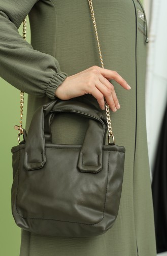 Khaki Schultertasche 13-19