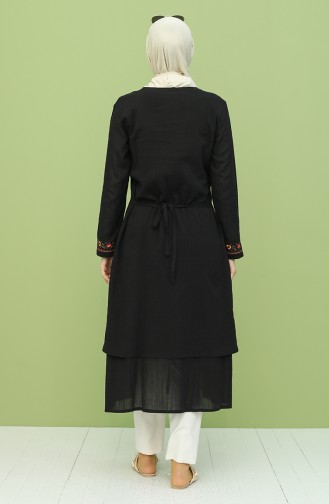 Black Hijab Dress 22209-07