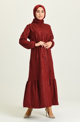 فستان أحمر كلاريت 5366-02