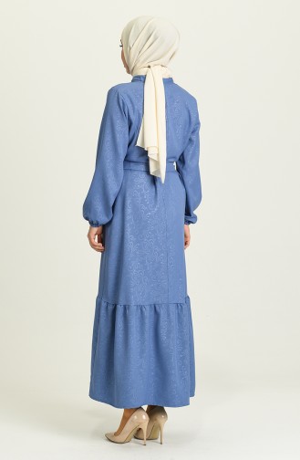 Indigo Hijab Dress 5366-04