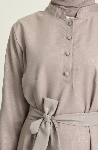 Gray Hijab Dress 5366-07