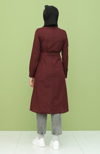 Kuşaklı Tunik 6515-01 Bordo