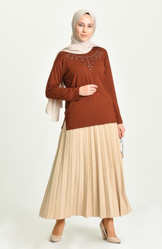 Brick Red Blouse 0343-04