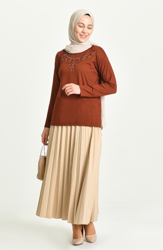 Brick Red Blouse 0345-06