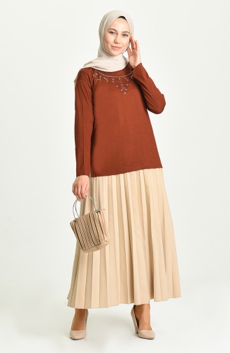 Brick Red Blouse 0345-06