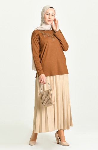 Tan Blouse 0346-02